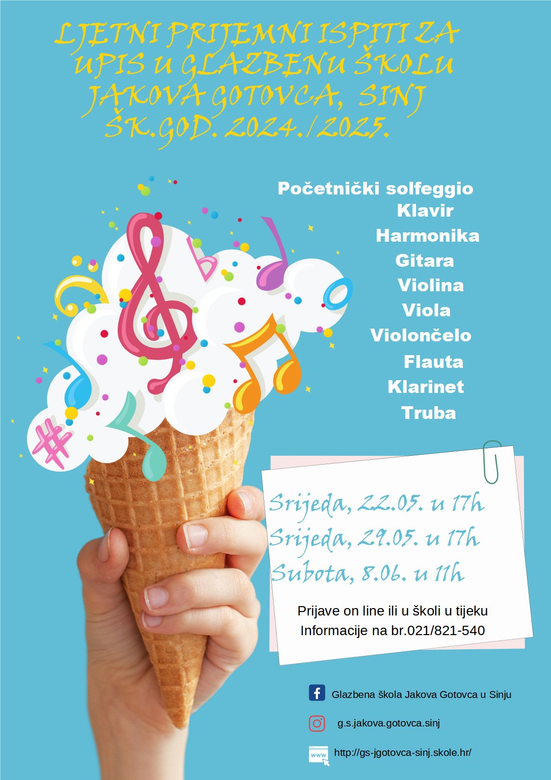 Pink and Blue Fun Summer Plakat